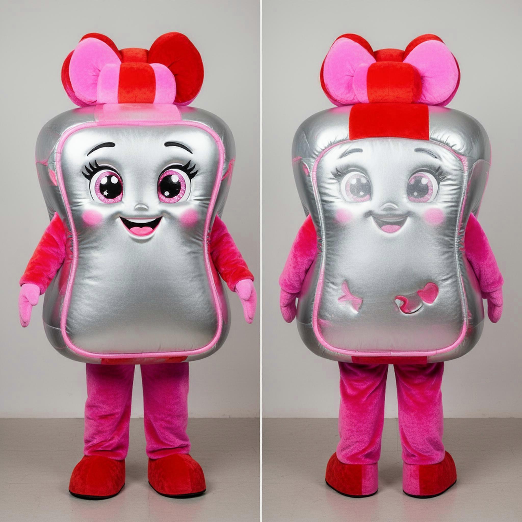 MASTICOT Silver Rounded Candy Box Mascot