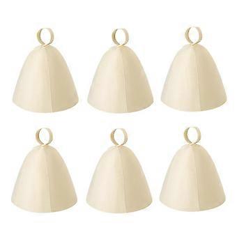 6 Pcs Sauna Hat Felt Bath Hat Russian Wool Banya Hat Ukrainian Head Protection Absorbent Sauna Women Sauna