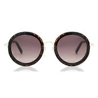 Guess GF0330 52F Full Rim Dark Havana Women Round Sunglasses UV3 Original