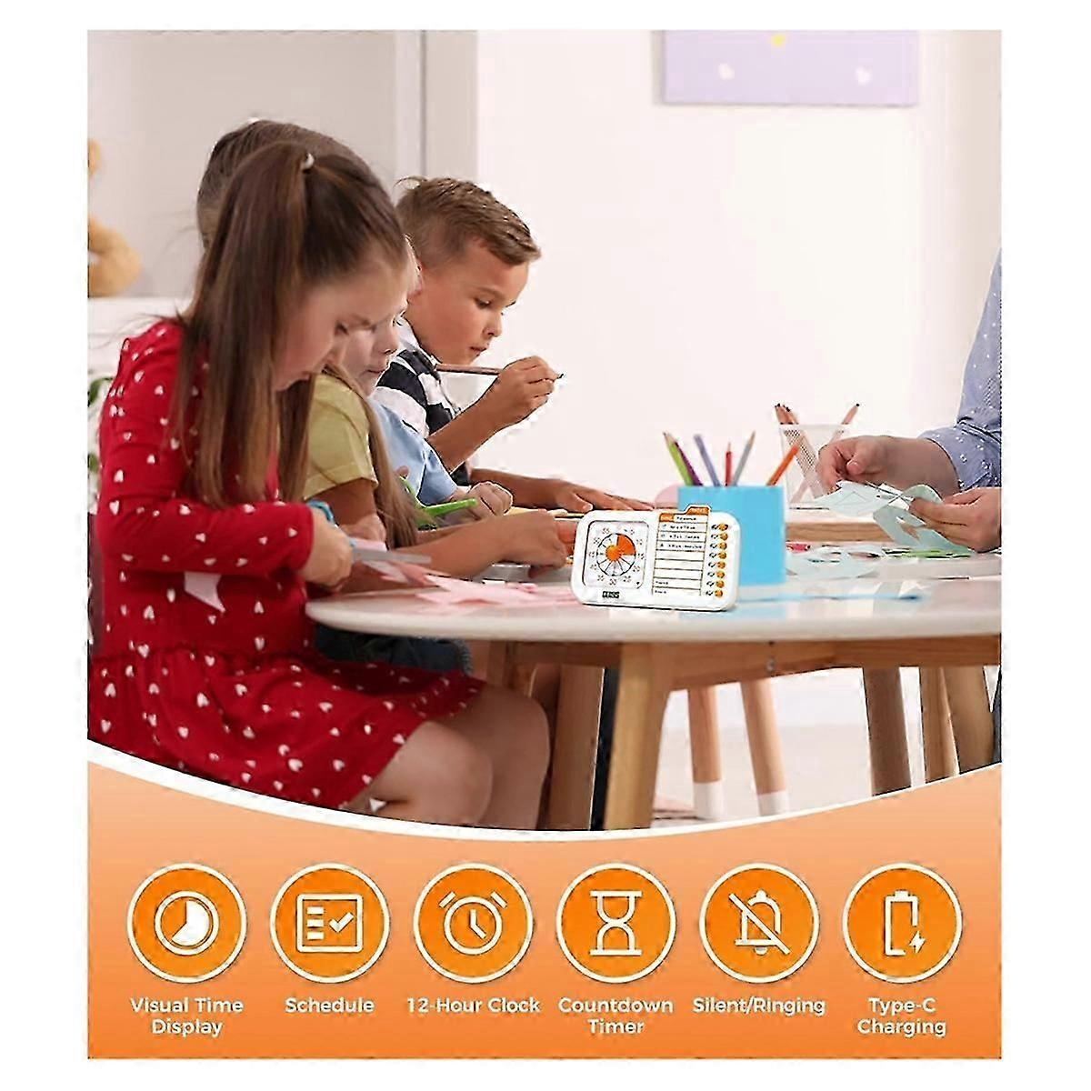 Visual ADHD Timer for Kids & Adults with Planning Board, Task Timer, Chore Chart & Visual Schedule
