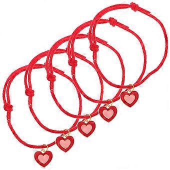 Red Rope Pet Collar Handmade for Decoration 15Pcs Adjustable Necklace