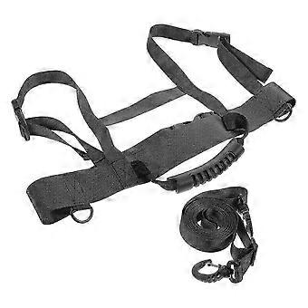 Kids Ski Snowboard Training Harness, Shock Absorbing, Speed Control, Black