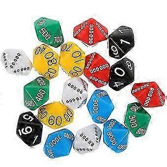 18pcs Place Value Dice Game Dice Party Board Game Props Plastic Dice Plaything