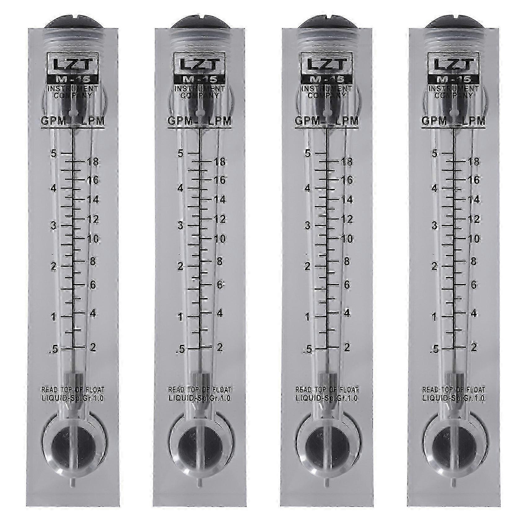 4X 0.5-5 GPM 2-18 LPM Water Flow Panel Mount Type Flowmeter