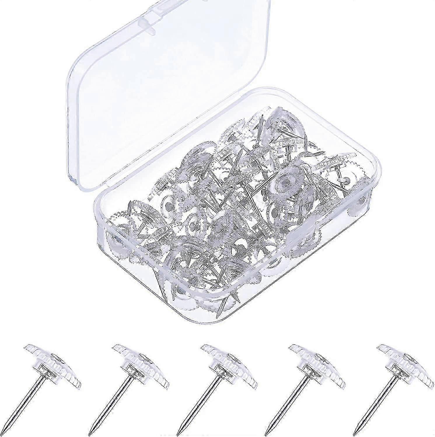 Lightweight Clear Thumb Tacks Steel Core