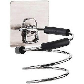 Hair Dryer Holder for Bathroom Stainless Steel Wall Mounted Hair Straightener Curling Iron Organizer