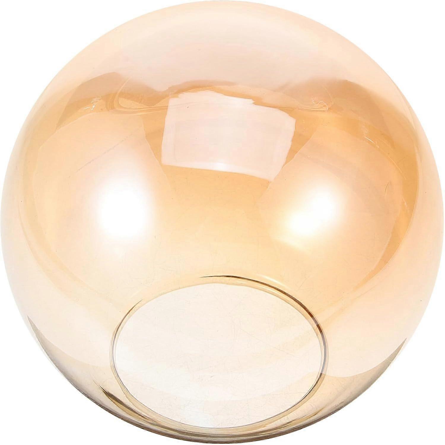 Glass Globe Lamp Shade 130mm for E14 Ceiling Light, Amber