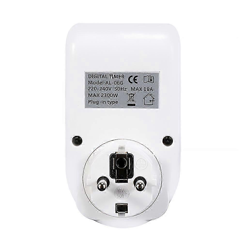 Power Socket Digital Timer Outlet Button  for Operation Household Supplies EU Plug@ff
