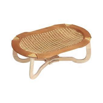 Rattan Cat Bed for Indoor Cats with ScratchResistant Frame and Raised Airflow Base