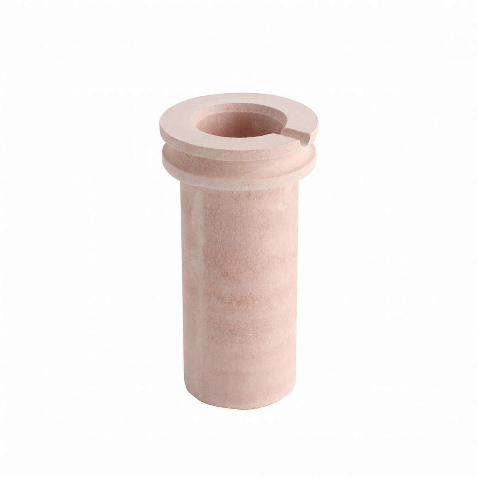Ceramic Crucible with Notched Opening | Compact Cylindrical Design, Thick