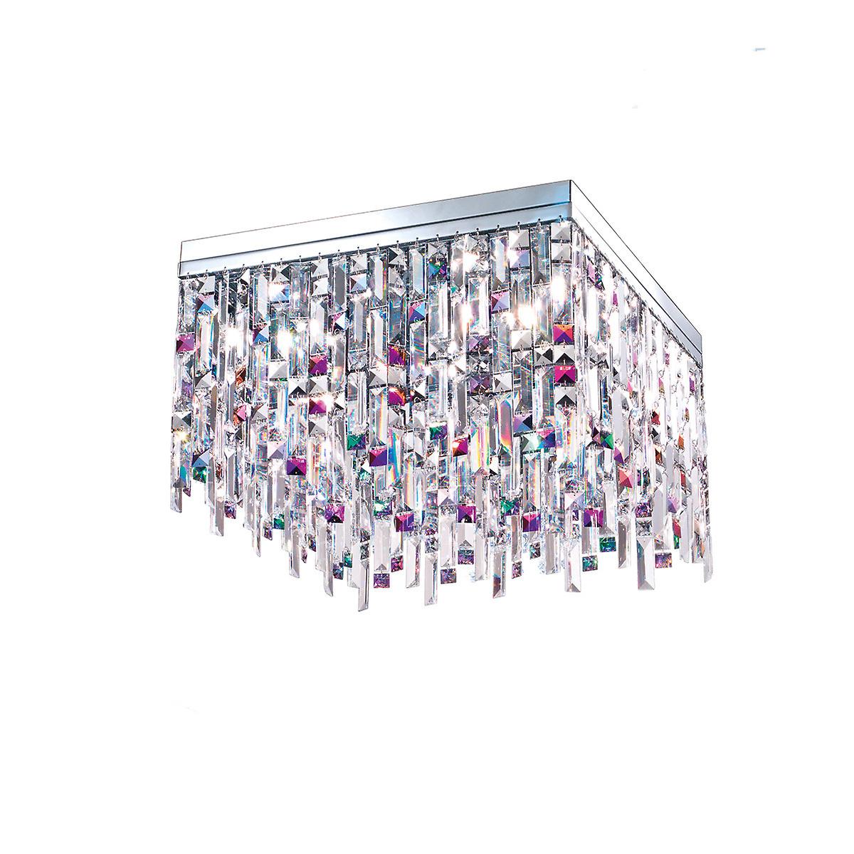 Kolarz Prisma Crystal Ceiling Light 8 Light Chrome