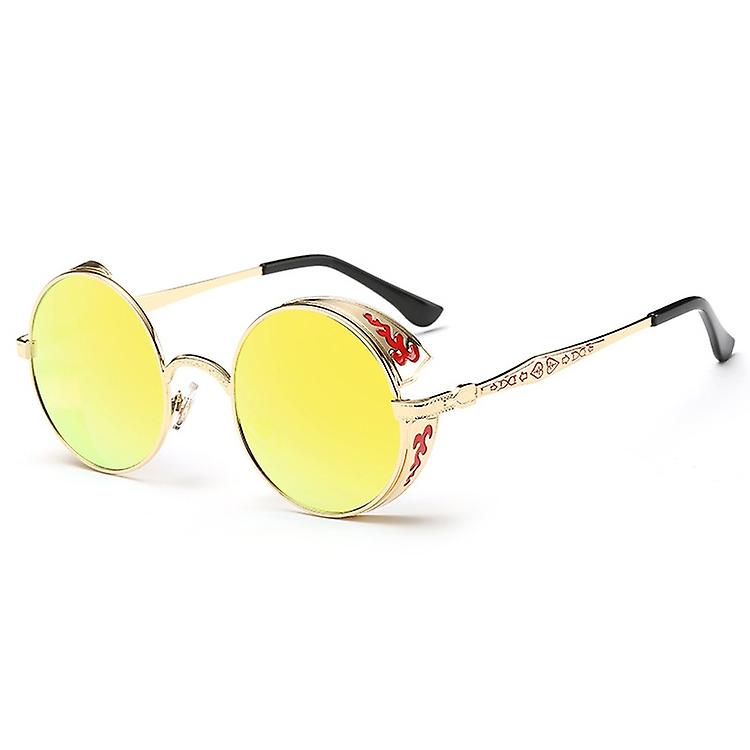 Retro Carved Round Sungles