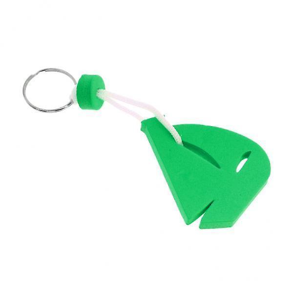 8xYachting Boating Floating Key Chain Key Ring Keyring - Sailing Boat Green
