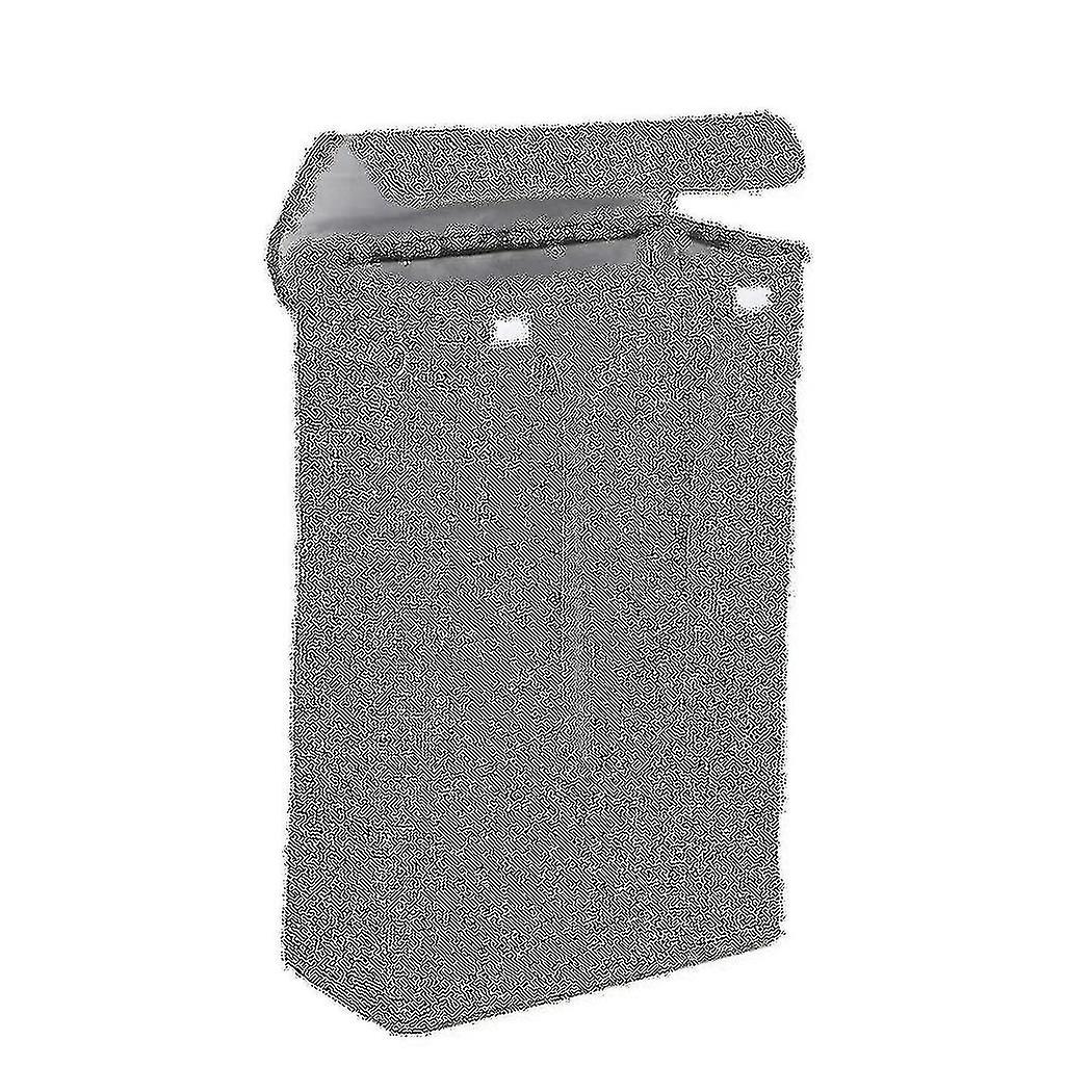 Foldable Laundry Basket Storage Basket With Lid Household Gray
