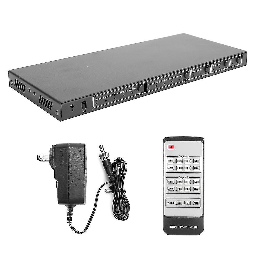 4X2 18g 1080p Hdmi Matrix Switcher Infrared Audio Splitter Adapter (us 100-240v)