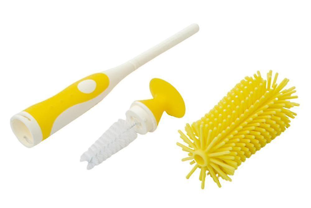 Baby Bottle Brush 360 Degrees Rotating Silicone Bottle Brush Cup Brush Bottle Cleaning Brush Set-e