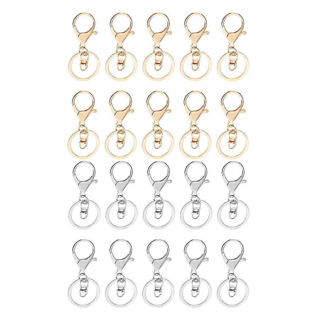 20 Pieces Lobster Snap Trigger Swivel Clips Hook Clasps Keychain Key Ring