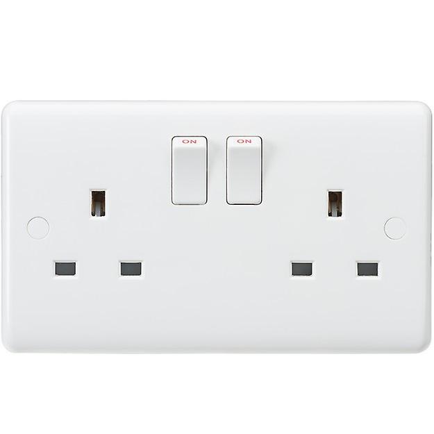 Knightsbridge Curved Edge 13A 2G SP Switched Socket - CU9000S