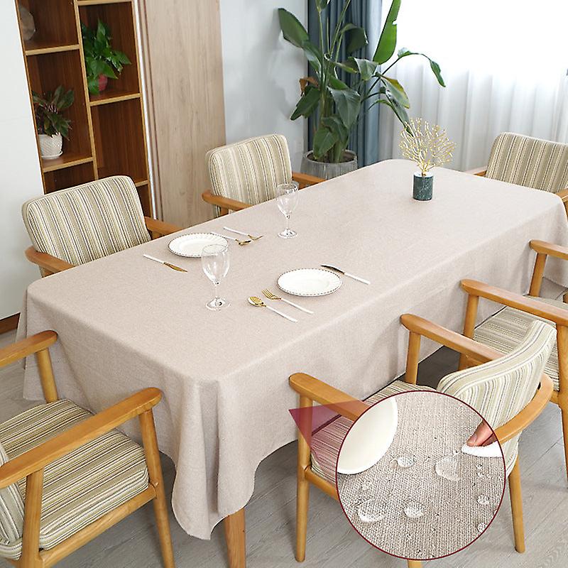 Waterproof And Oil-proof Tablecloth Pure Color Thickened Rectangular Table Dustproof Tablecloth