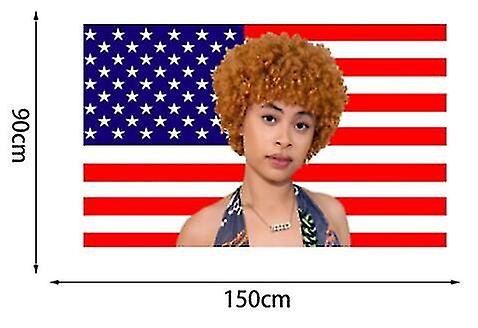 Ice Spice Flagg 3x5 Ft Ice Rapper Spice Flagg Amerikansk flagg Billedvev For soverom Stue Dorm Wall