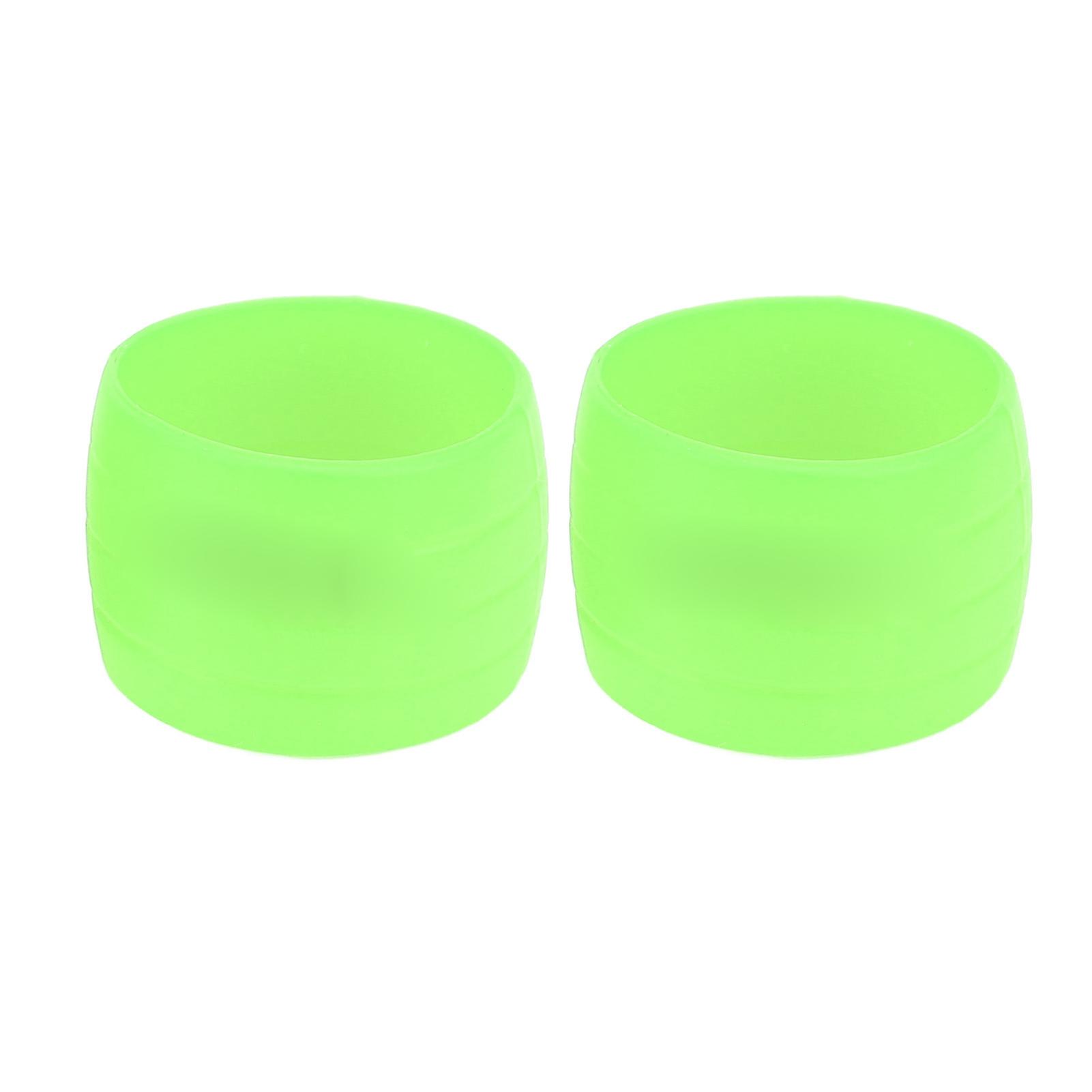 RISK Road Bike Handlebar Tape Fixing Loops Bicycle Anti Skid Silicone Handle Strap Protective SleeveA Pair Green