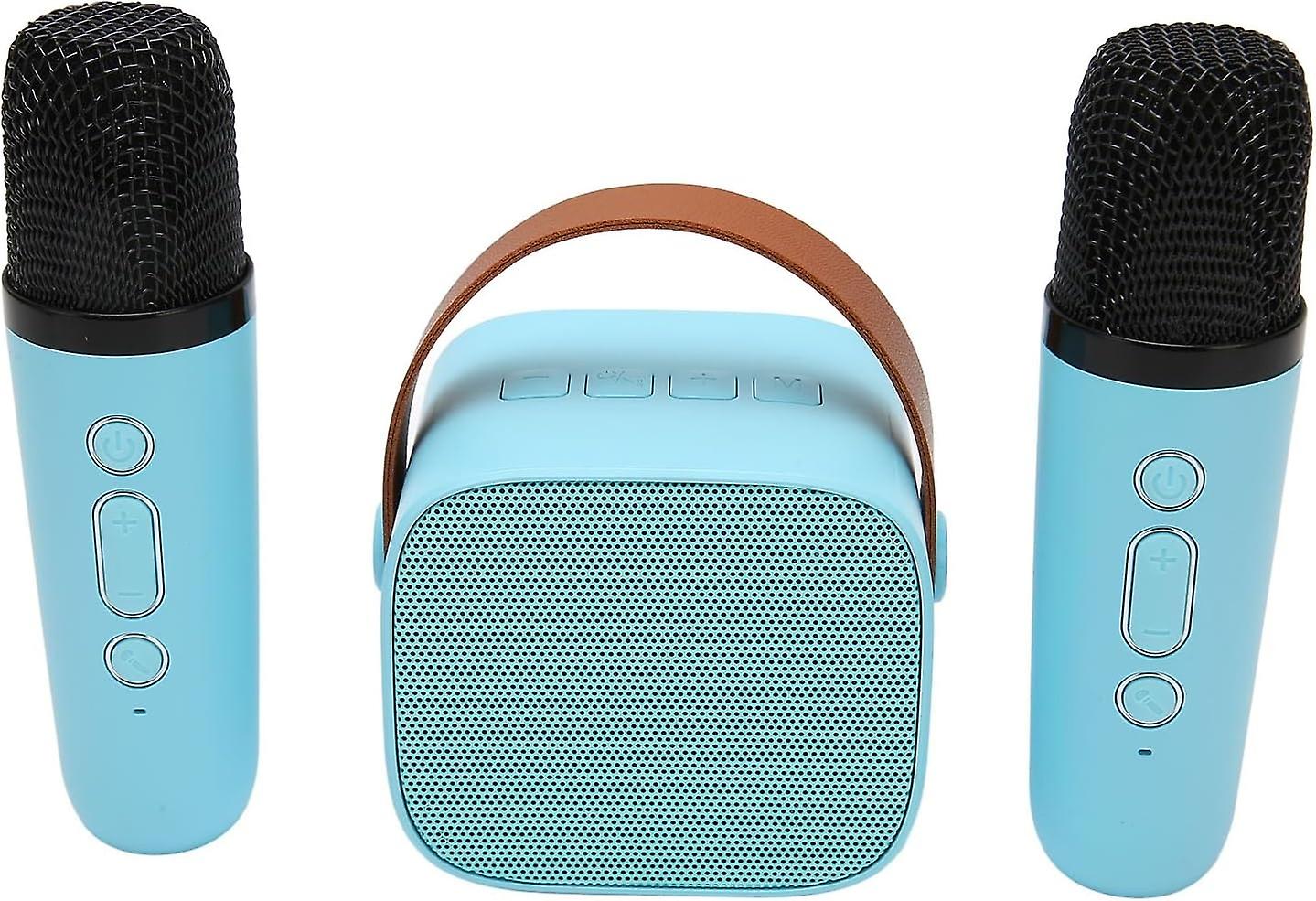 Karaoke Machine, Portable BT Speaker, Multifunction Stereo Dynamic Sound Karaoke Machine with 2 Wire
