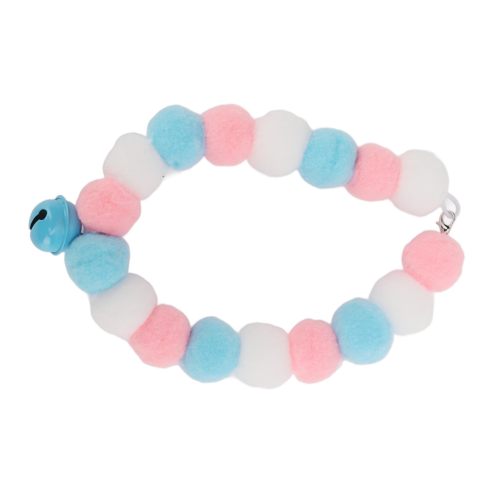 ペットカラーソフト軽量ぬいぐるみボールかわいい犬猫首輪パーティー用ベル付きデイリーブルー29cm