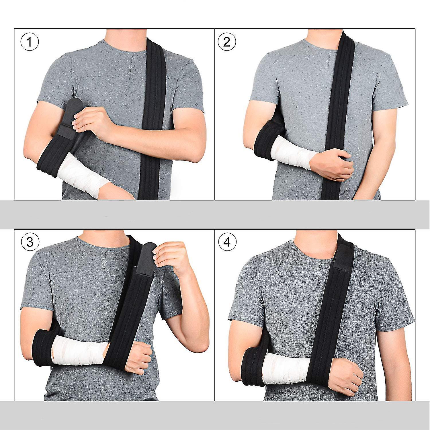 Hand Sling 1pcs - 175cm - Black Arm Sling, Adjustable Lightweight Comfortable ...