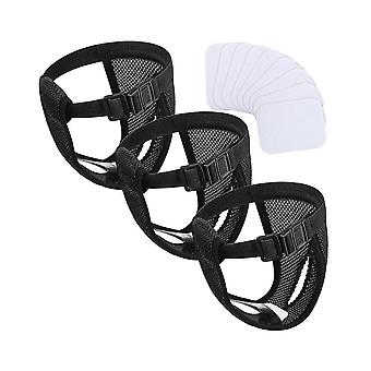 3pcs Hundewindeln mit 9 Wattepads Waschbare Schutzhose für Hündinnen Waschbare Schutzhose (m)