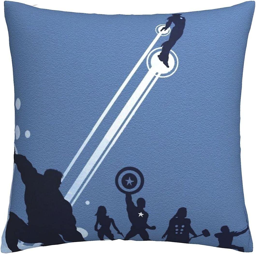 アベンジャーズクッションカバースクエア枕カバーホームベッドルームソファ車の装飾45 x 45cm、1個セット(A-62)