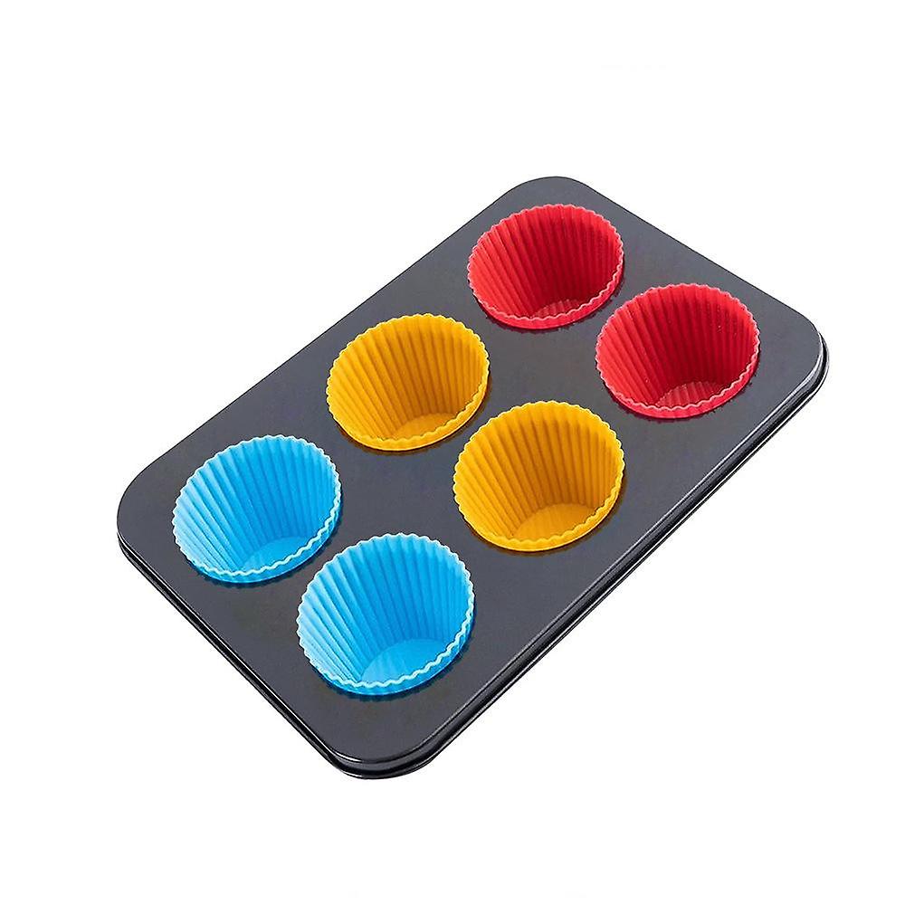 Rectangular Carbon Steel Muffin Pan for Oven Use, Ideal for Home and Bakery, Silicone Baking Tray