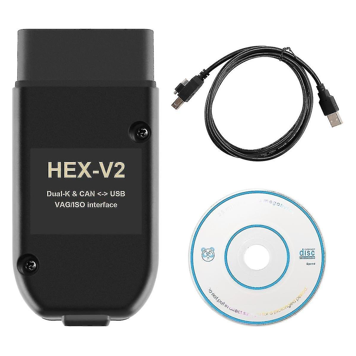 Suitable for VAG COM 22.3 OBD2 Scanner HEX V2 USB Suitable for Golf A6 Skoda Seat Unlimited VIN ATME