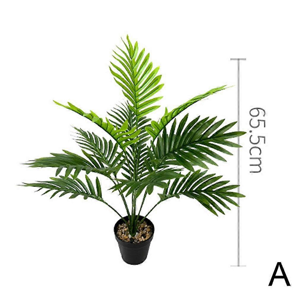 大きい人工的なヤシの木背の高い偽の植物熱帯プラスチックは家の装飾を去る