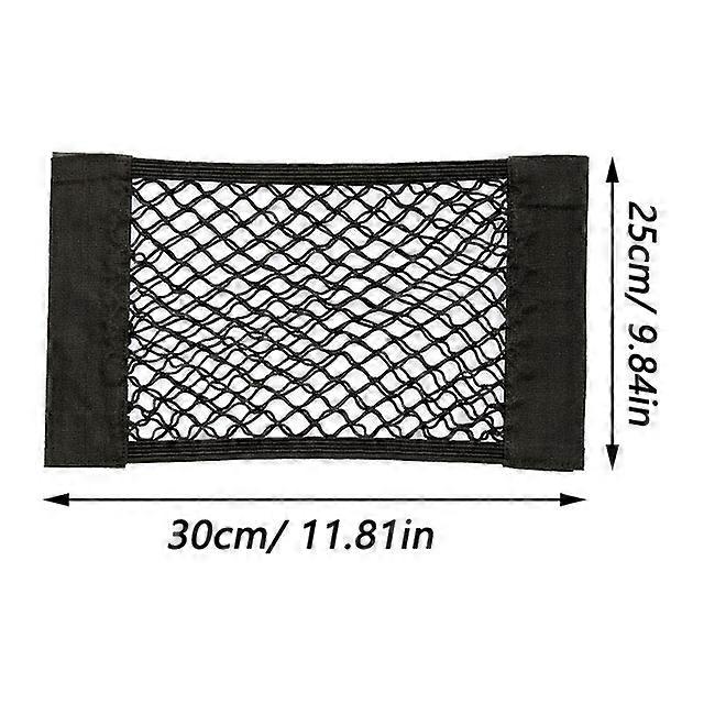 Car Back Rear Trunk Storage Net Seat Elastic String Net Magic Sticker Mesh Storage Bag Interior storage network
