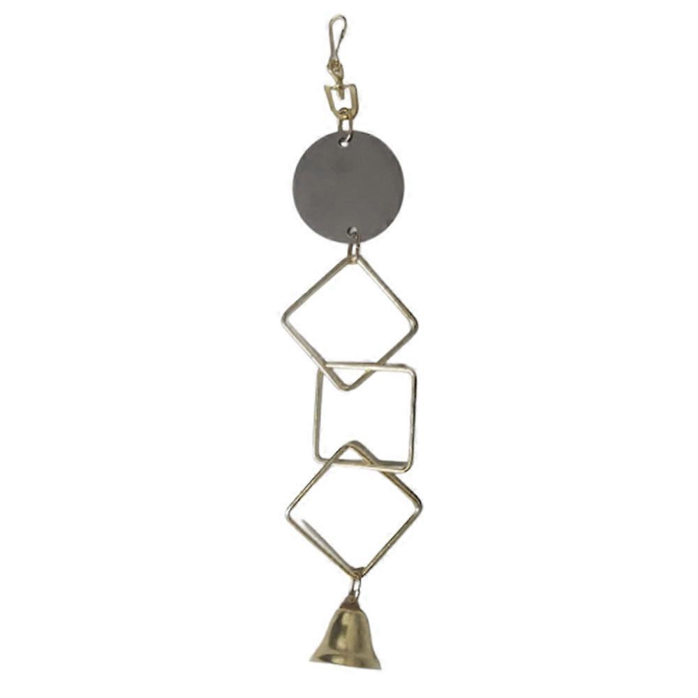High Quality Elite Pet Brass Squares with Mirror & Bell toy for Birds