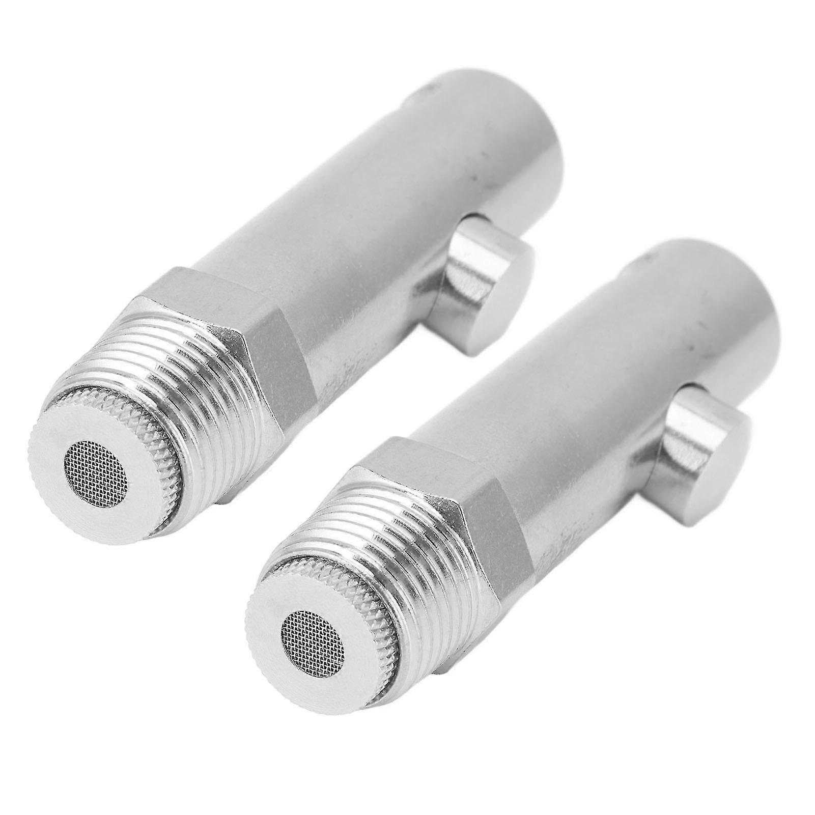 2pcs Stainless Steel Pig Drinker - G12 External Thread, Even Water Volume for Sows and Piglets, with Filter