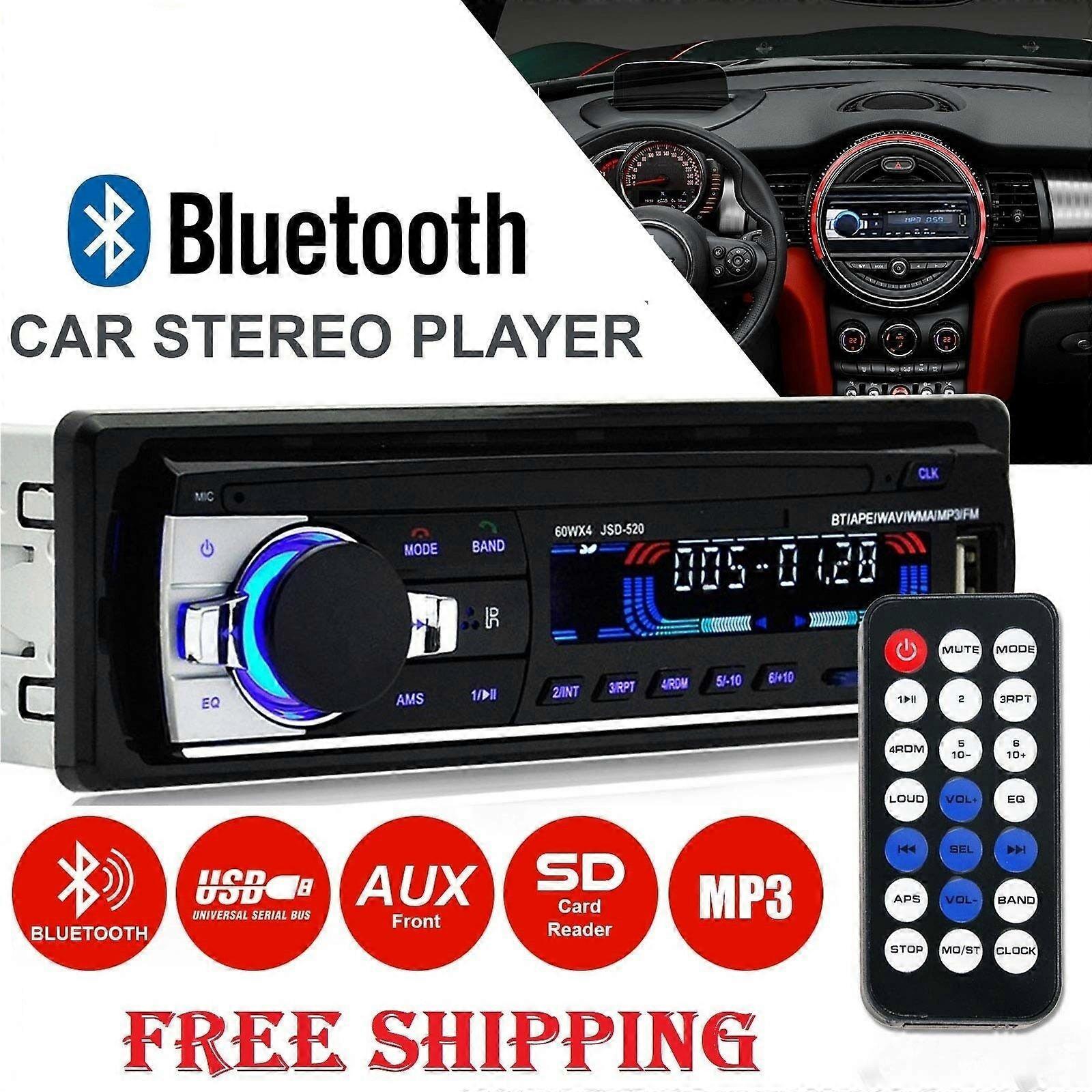 Car Radio Bluetooth Stereo Player MP3/USB/SD/AUX~IN/FM In~dash IPod Head Unit