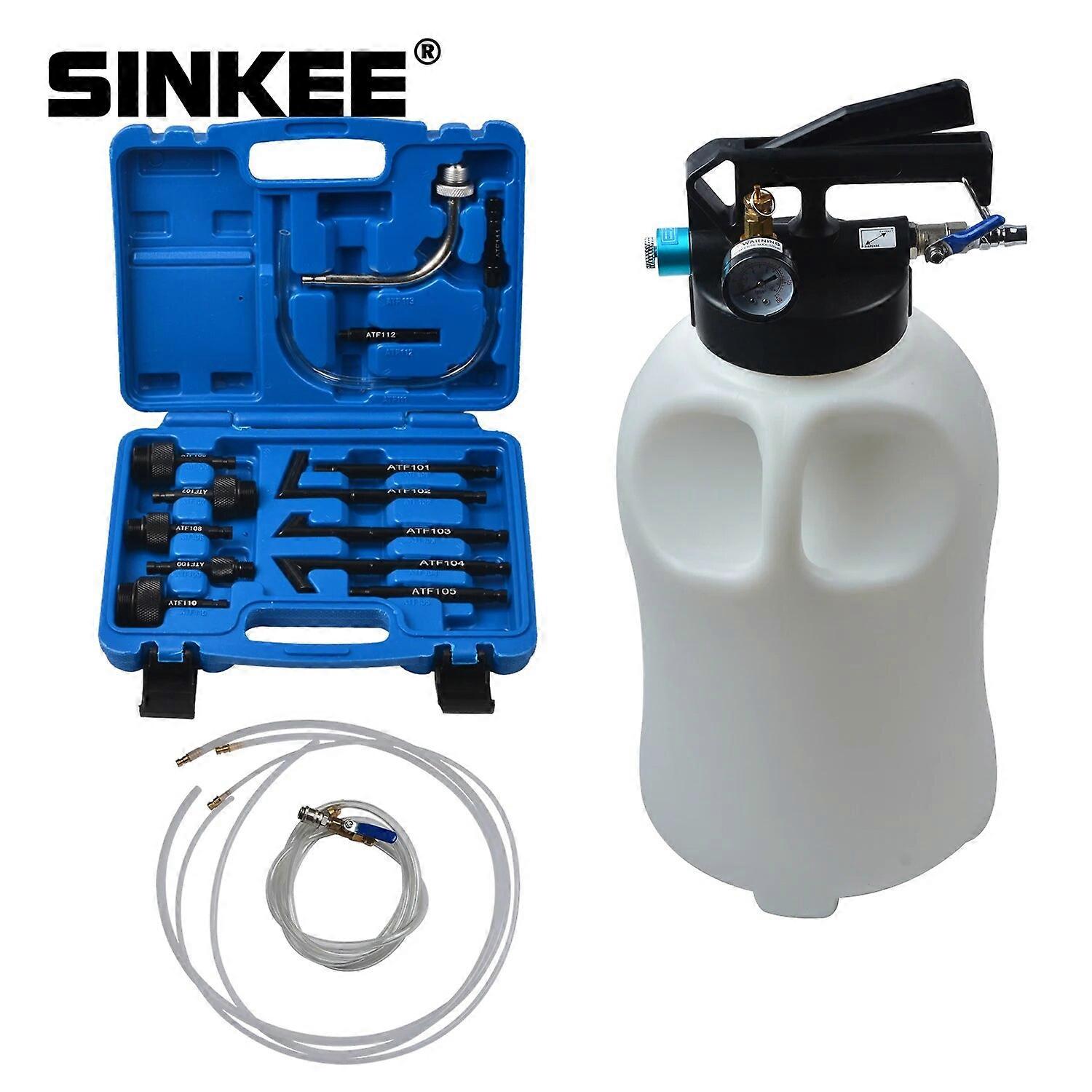 Pneumatic Transmission Oil Filling Tool 3/10L Fluid Dispenser Refill Pump Tool Kit With 13pcs ATF Adaptor SK1656 No.41041