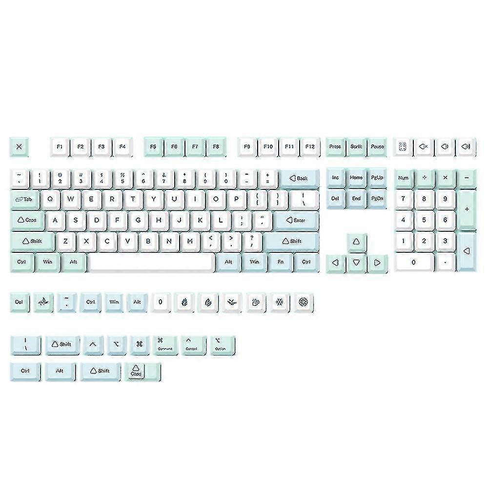 133 Pbt Sub Keycaps Xda Minimalist Ice Mint For Mx S Mechanical 68/87/96/104/10