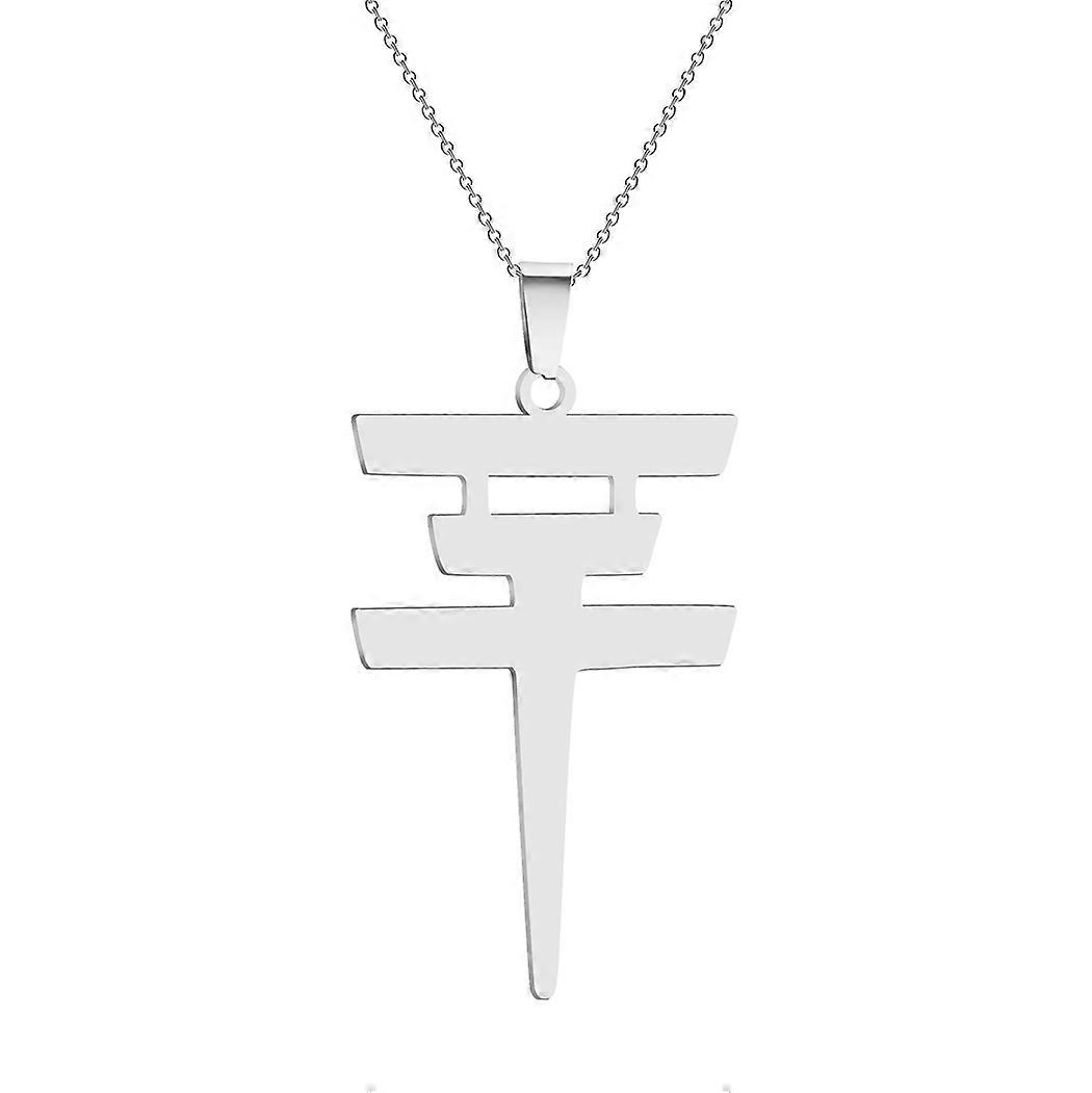 Cxwind Tokio Hotel Κολιέ Ανοξείδωτο Ατσάλι Tokio Hotel Μενταγιόν Λογότυπο Bill Kaulitz Λογότυπο Σύμβολο Κολιέ