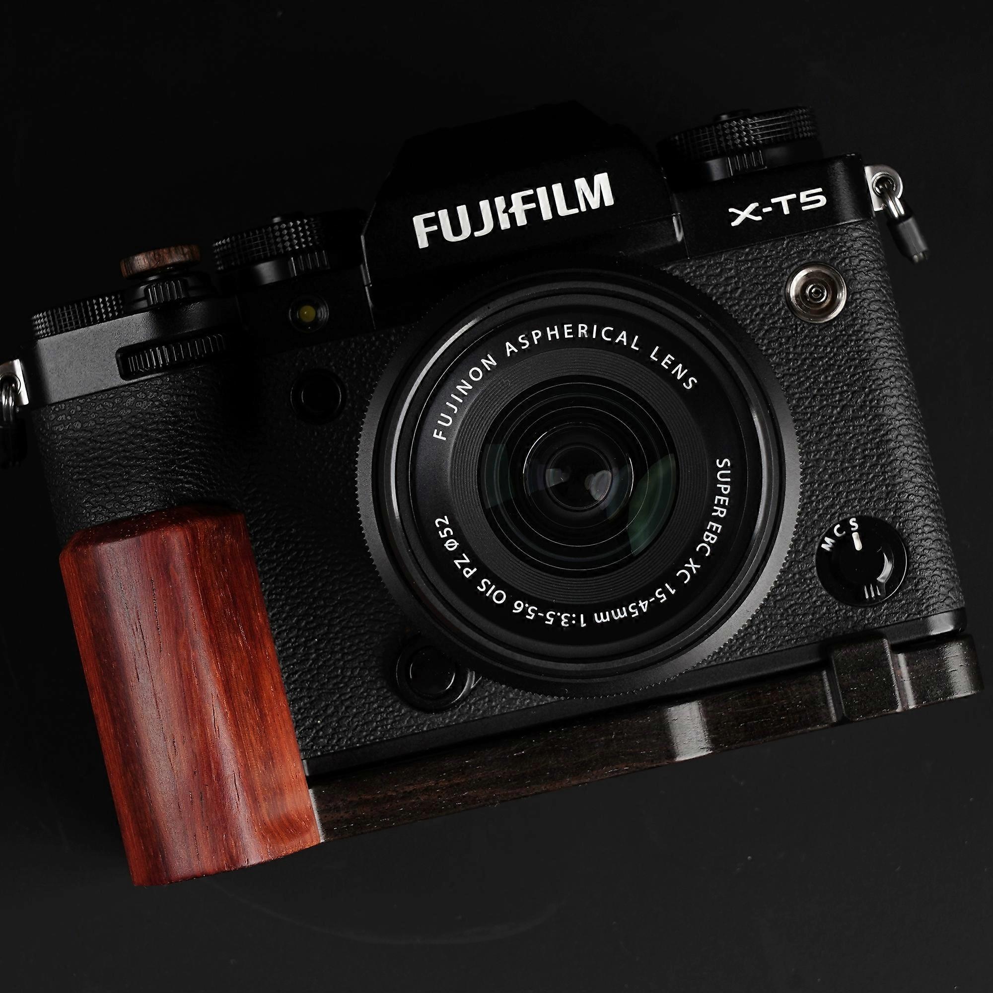 Camera Clamp Wood Hand Grip For Fujifilm X-t5 Ultra-light L Type Bracket Base Little Finger Rest Solid Tripod Ball Head Fuji Xt5