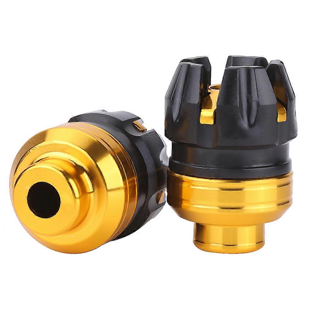 1 Pair Aluminum CNC Motorcycle Scooter Front Fork Frame Sliders Crash Protector Gold