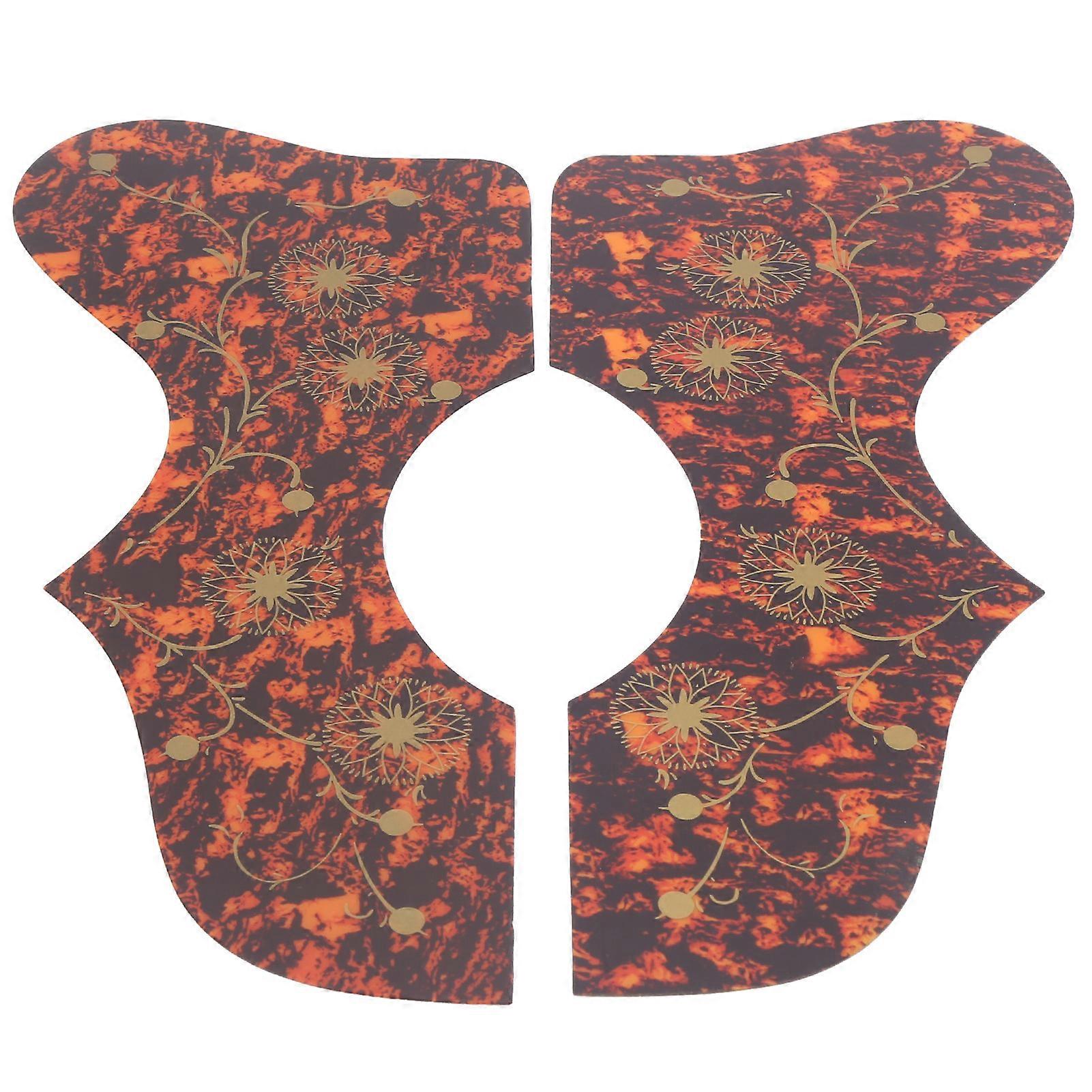 2 قطعة يختار حارس الغيتار المضادة للخدش Pickguard أداة وترية لوحة حماية بلاستيكية (بني)