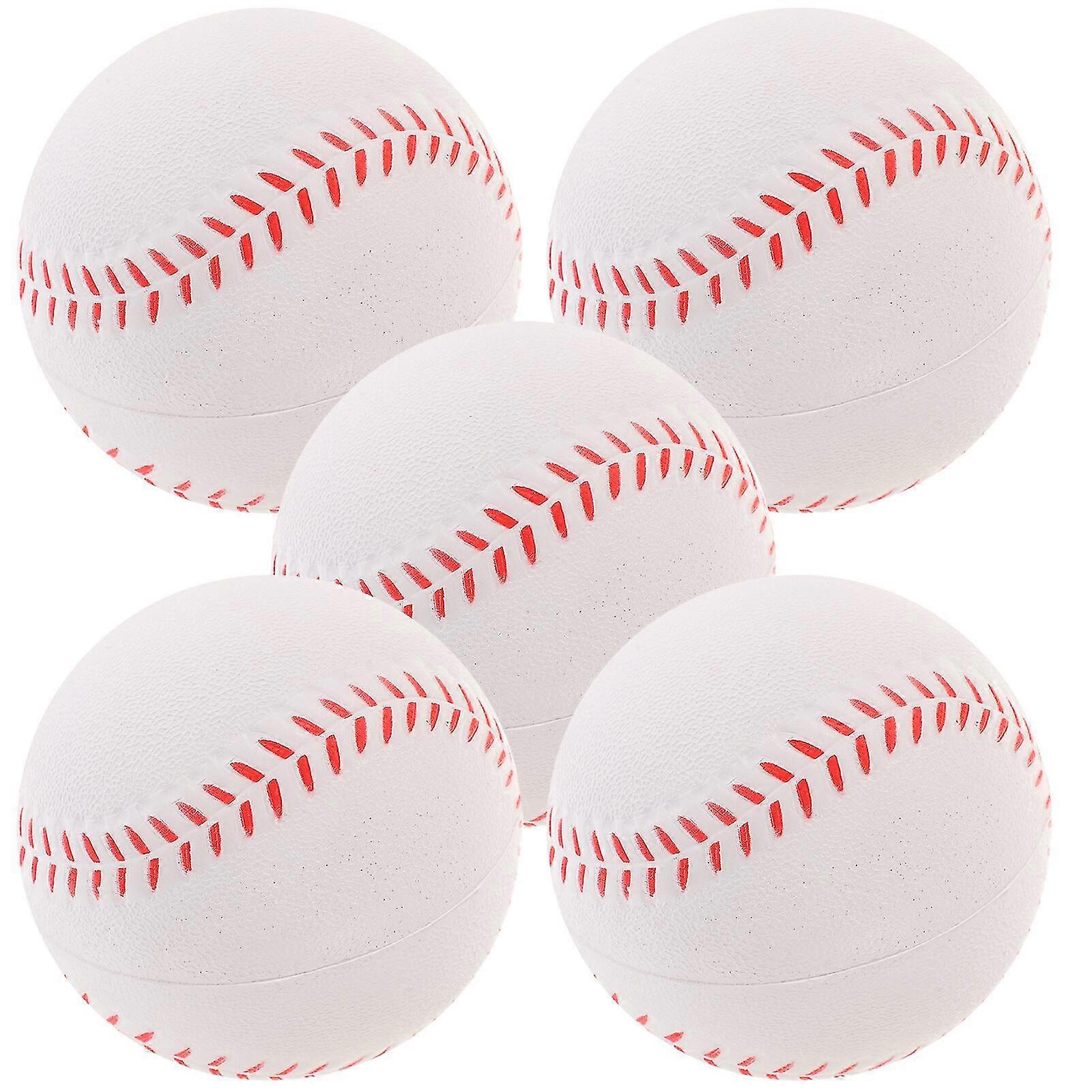 12pcs 90mm Pu Practice Baseball For Students And Beginner (white)