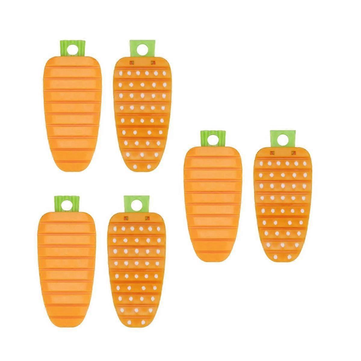 6Pcs Flexible Fruit and Vegetable Brush, Carrot Brush, Home Kitchen Multi-Functional Kitchen Brush