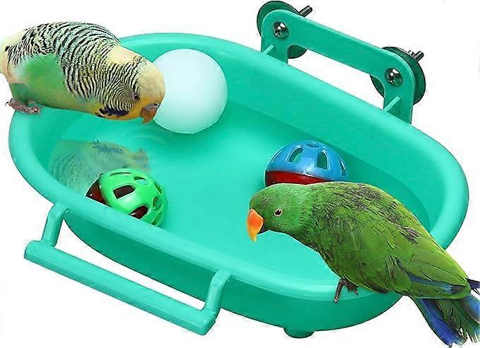 Bird Bath Cage Small Blue Bird Bath Tub Cover Shower Supplies For Cockatiel, Budgerigar, Macaw