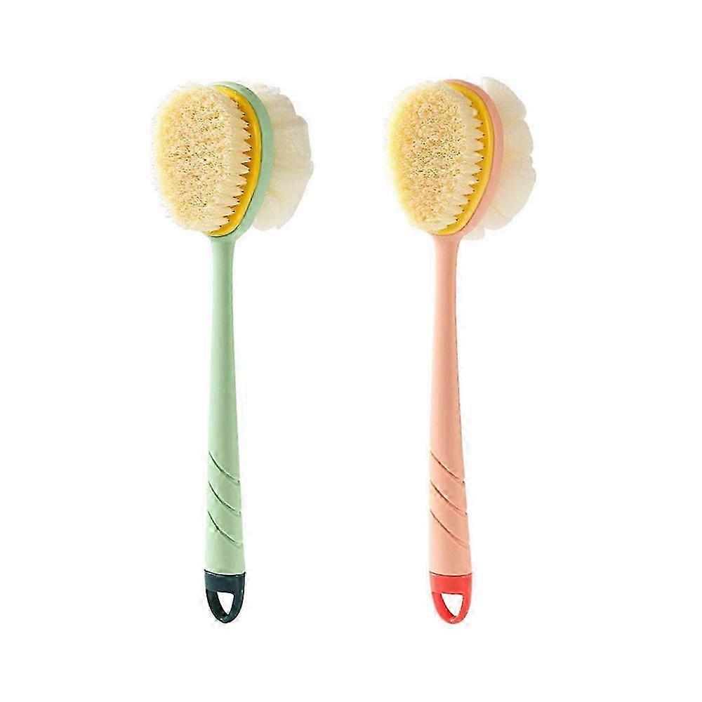 2 Pcs Bath Brush, Rub Back, Ask For , -d Brush, Soft Bristle Brush, Double-sided Bath Brush, Rub Mud, Go To Ash, Rub Bath Brush