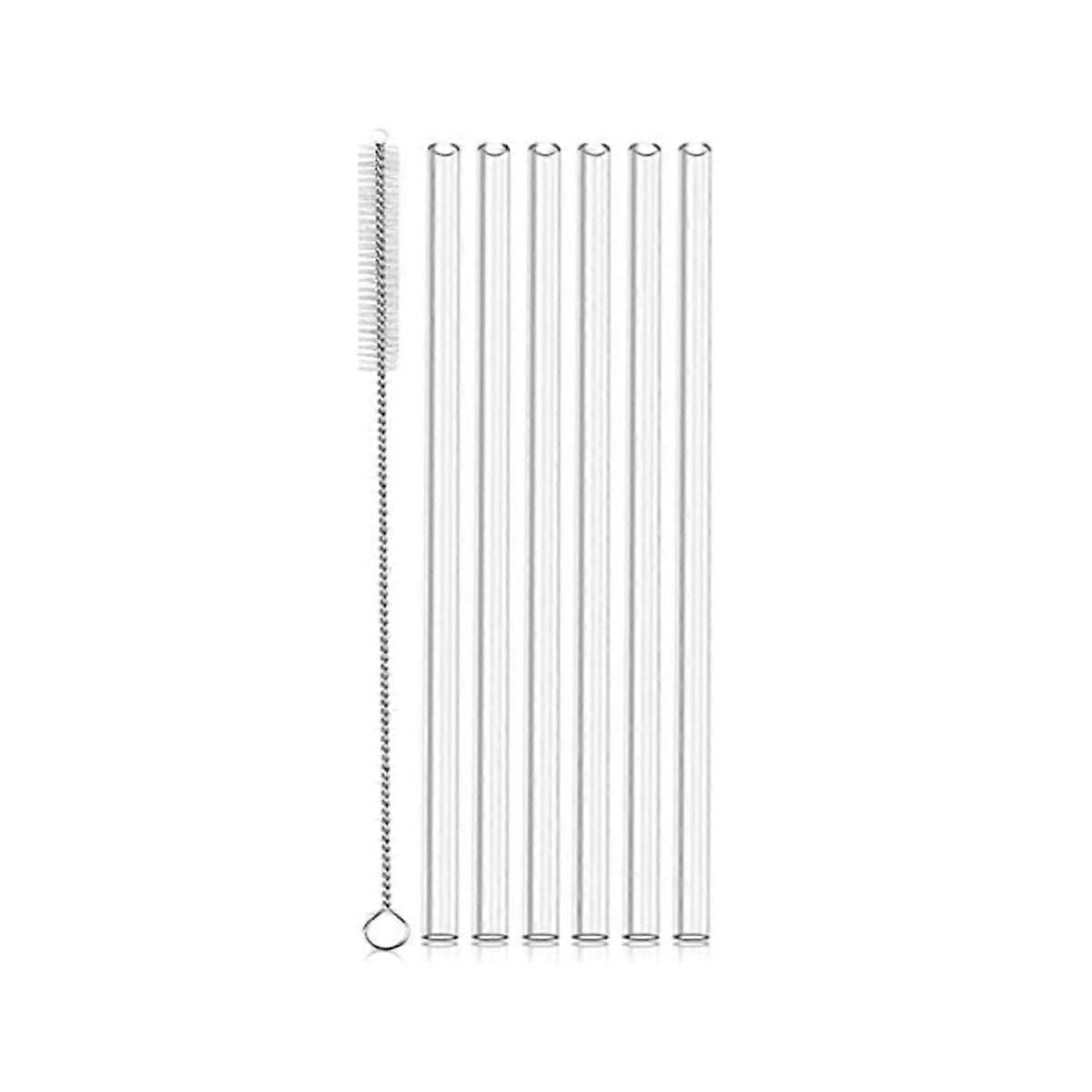 6Pack Reusable Replacement Straws with Cleaning Brush for 40Oz Tumbler,Cup Straw for Tumbler Access