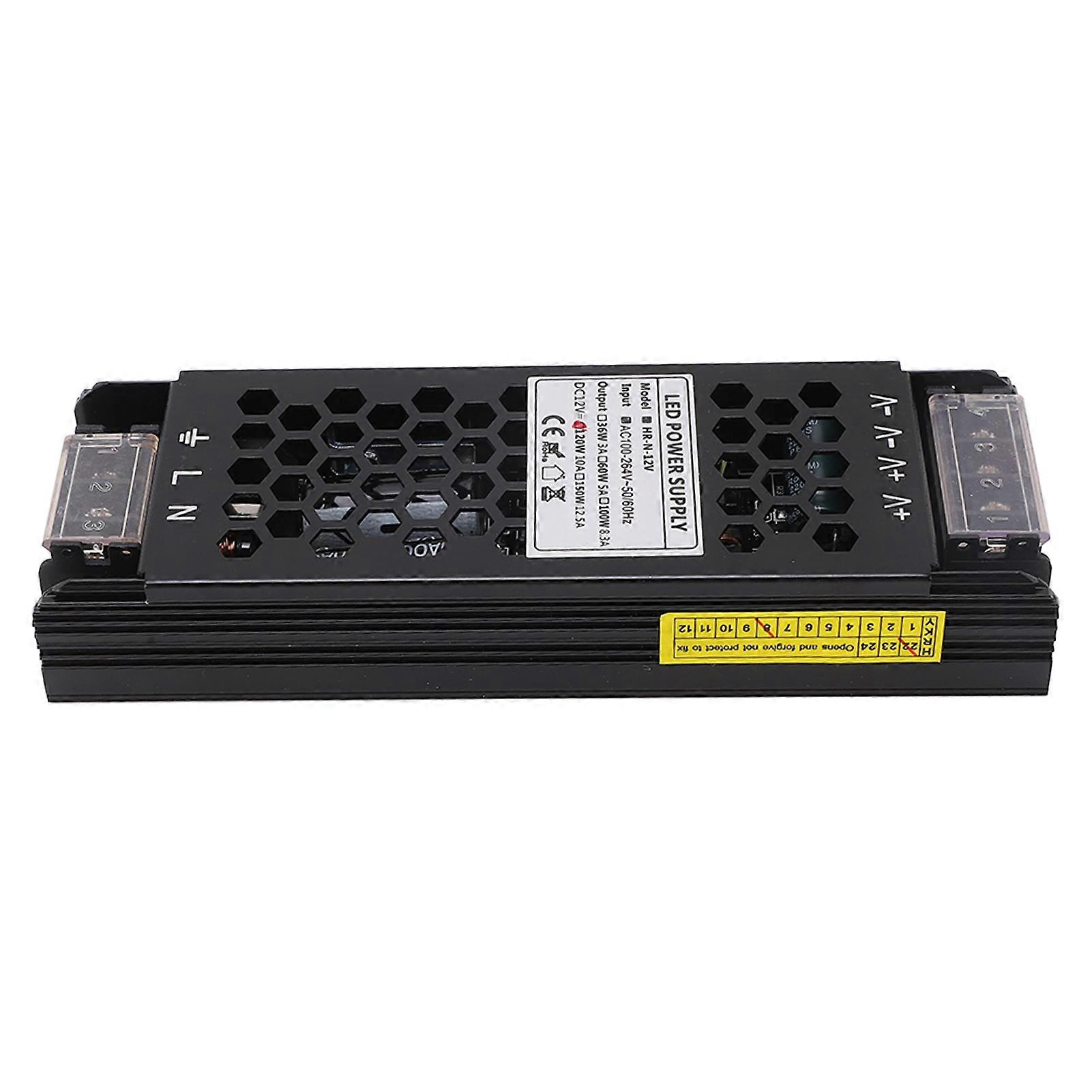 سائق LED 120 واط DC12V حالة مجوفة سريع تبديد الحرارة محول مصدر طاقة الجهد الثابت AC100 ?264V