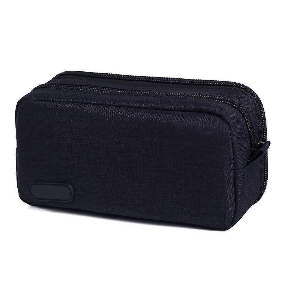 Large Pencil Case with Zipper Multi-Function Compartment Large-Capacity Pen Soft Fabric